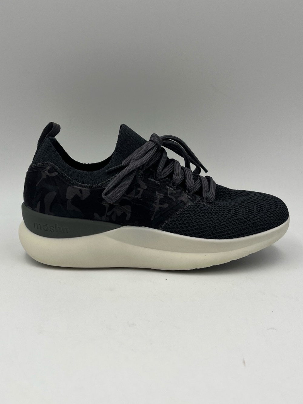 Moshn by Klogs Rhythm Sneaker, Grey Camo Colorway, Women's Size 7